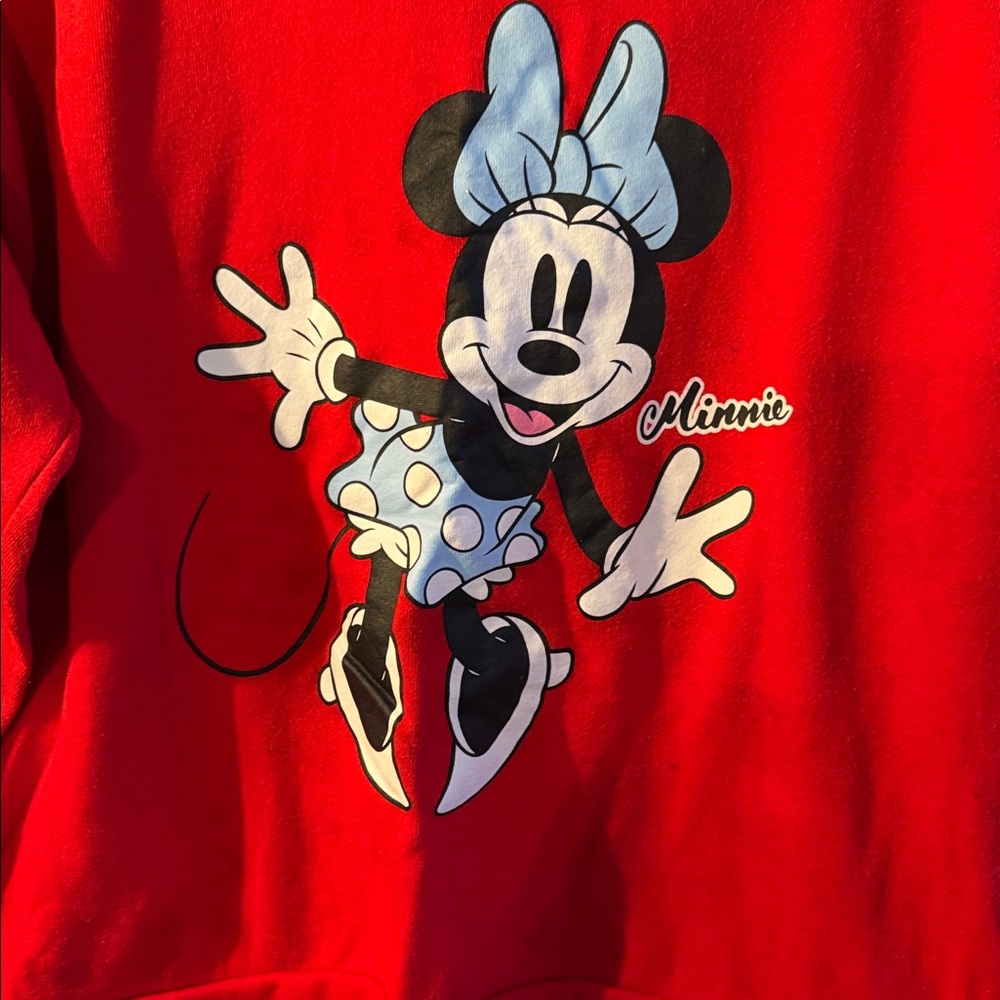 Disney Red Sweatshirt with Minnie Mouse